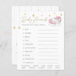 Jogo Rosa Unicorn Estrelas Chás de fraldas Animais