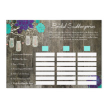 Jogo Scattergories Chá de Noiva | Floral Rústico