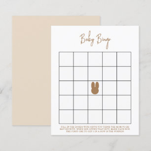 Jogo simples de bingo de Chá de fraldas de coelho