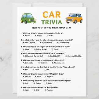Jogo Trivia Carro
