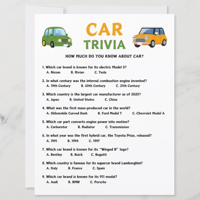 Jogo Trivia Carro (Frente)