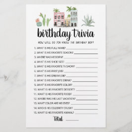 Jogo Trivia Como Você Conhece O Garoto De Aniversá