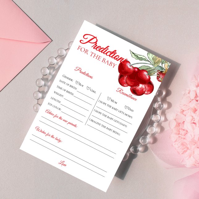 Jogo Único de Previsões de Chá de fraldas Vermelho (Criador carregado)