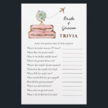 Jogos da Miss Chá de panela Trivia<br><div class="desc">"Viajando da Senhorita à Sra." jogo do tema do Viagem Trivia,  com uma linda mala de cor d'água pintada manualmente e globo. Personalize a parte traseira da placa com o nome da noiva e a data do chá.</div>