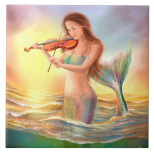 Jogos da sereia do azulejo no violino