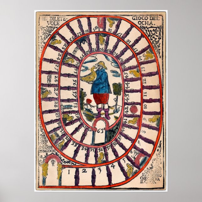 Jogos de Conselho Vintage - Art Impressão (Frente)