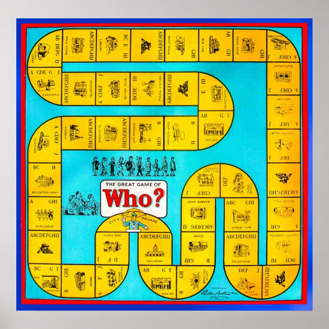 Jogos de Conselho Vintage - Art Impressão (Frente)