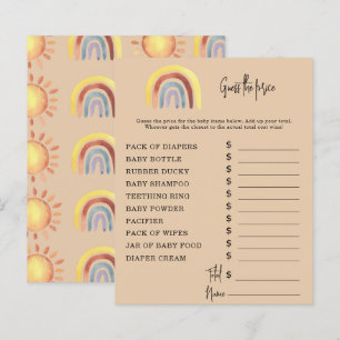 Jogos de festa Boho Rainbow Jogo de adivinhação