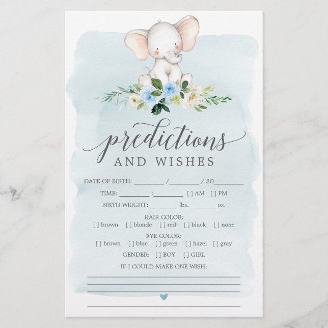 Jogos do Chá de fraldas de Dois Lados com Elefante (Frente)