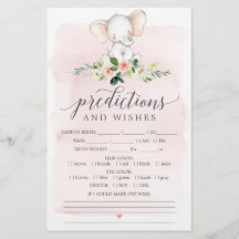 Jogos do Chá de fraldas frente e verso com elefant