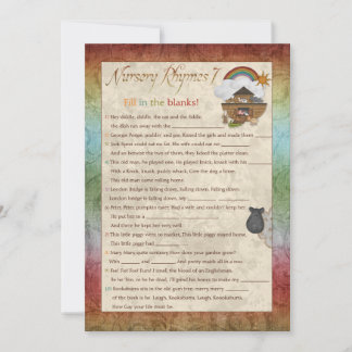 Jogos do Chá de fraldas Rhyme do Nursery Ark de No