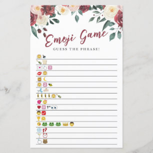 Jogos do chá de panela Adivinhem o Jogo Emoji Flor