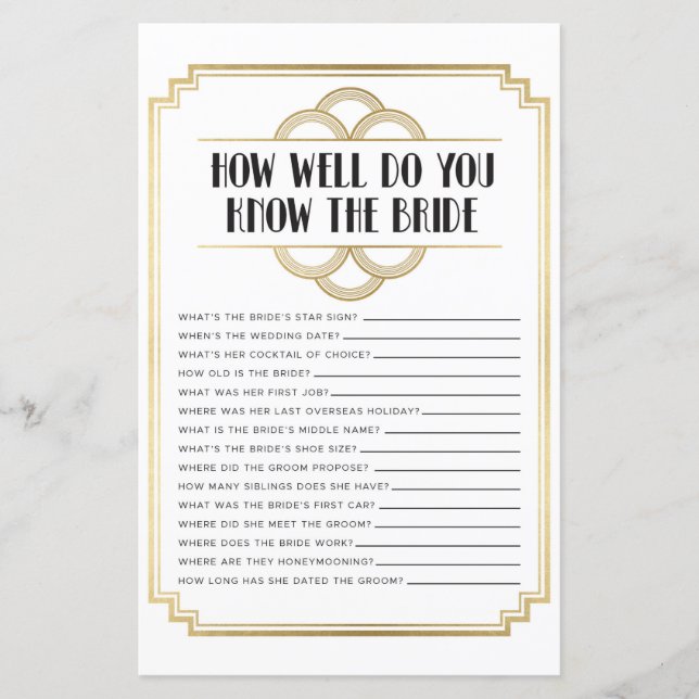 Jogos do chá de panela Como Você Conhece O Deco Da (Frente)