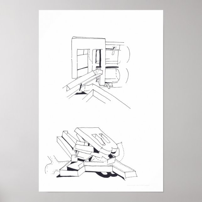 Jogos do Edifício com Cartas Desenho 8 Poster (Frente)