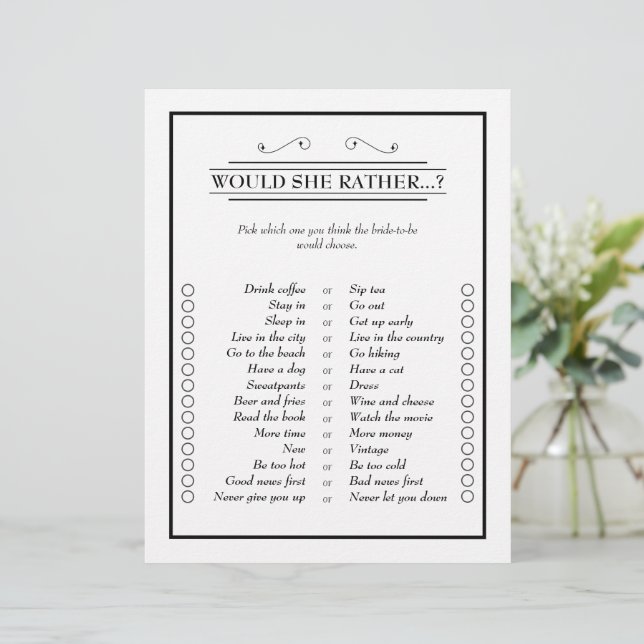 Jogos Formais Clássicos de Chá de panela Bingo De  (Em pé/Frente)