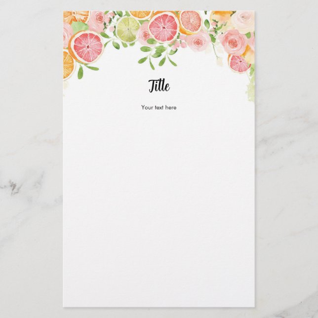 Jogos Personalizados de Chá de panela de Citros de (Frente)