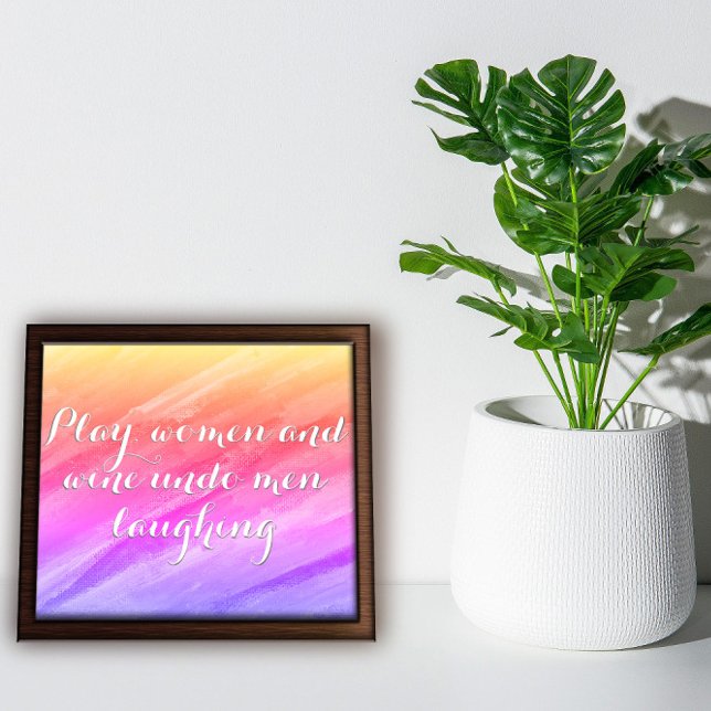 Jogue mulheres e poster de provérbio engraçado de  (Criador carregado)