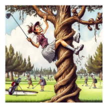 Jogue-o onde está - Impressão de Arte de Golfe