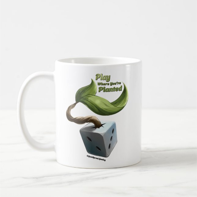 Jogue onde você está plantado caneca (Esquerda)