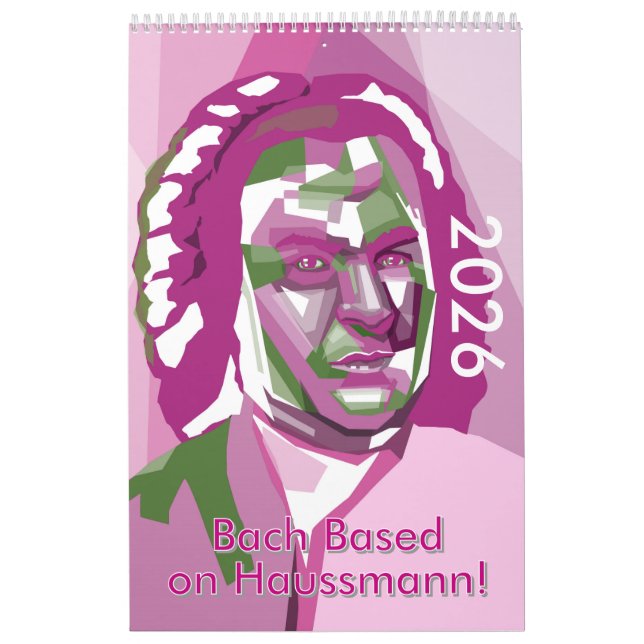 Johann Sebastian Bach, calendário moderno de 2026 (Capa)