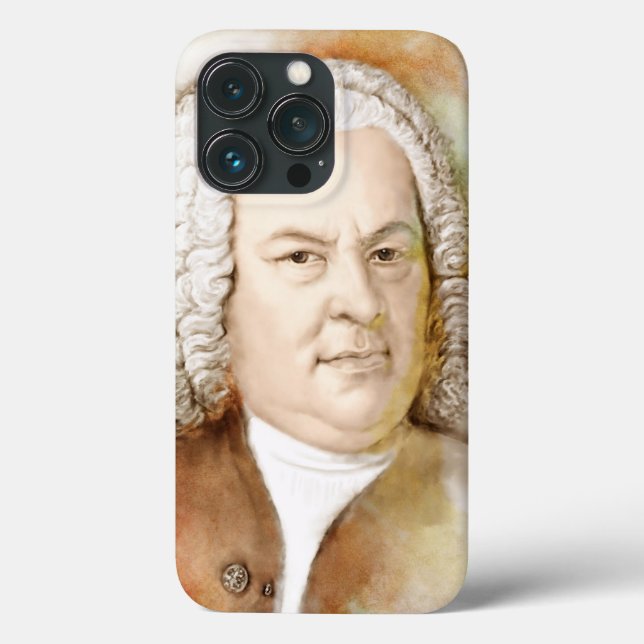 Johann Sebastian Bach Portrait em Beige Case-Mate  (Verso)