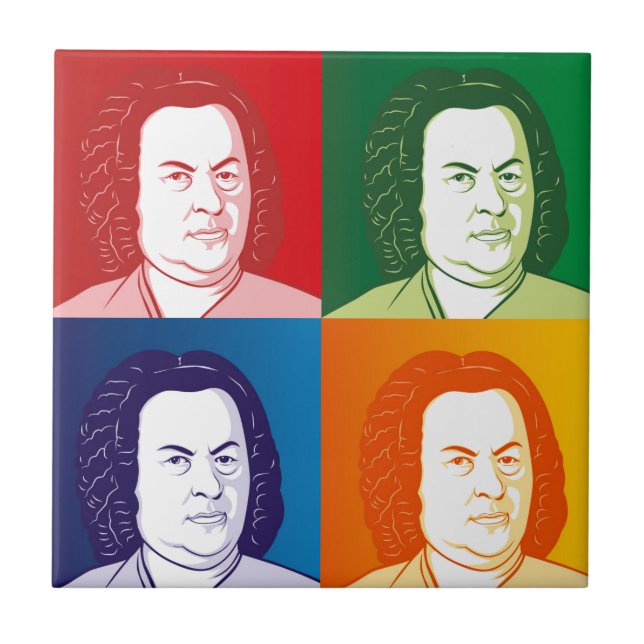 Johann Sebastian Bach Portrait em vier Farben (Frente)