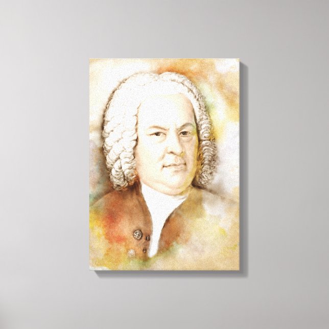 Johann Sebastian Bach sobre Canvas - Estilo de Aqu (Frente)