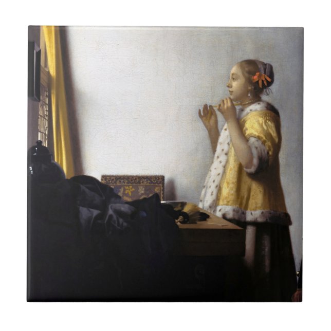 Johannes Vermeer - Jovem Mulher com Colar Pérola (Frente)