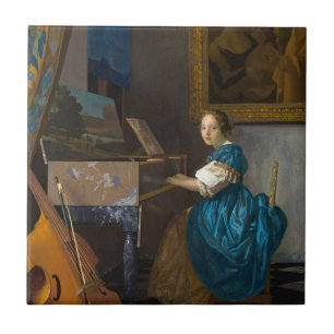 Johannes Vermeer - Lady Sentada em uma Virgem