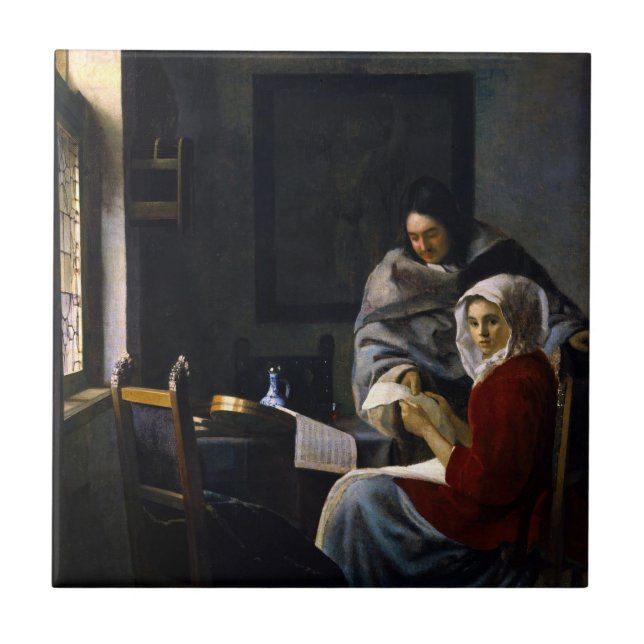 Johannes Vermeer - Rapariga Interrompida em Sua Mú (Frente)