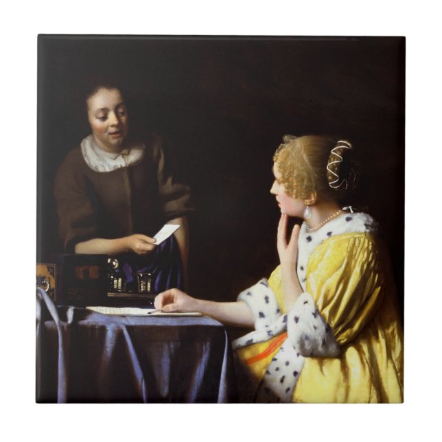 Johannes Vermeer - Senhora e Maid (Frente)