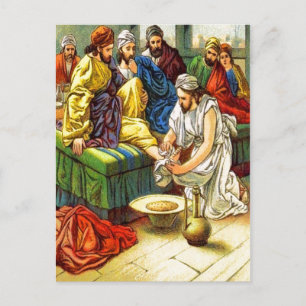 John 13:4-17 Lavando o cartão postal dos Discípulo