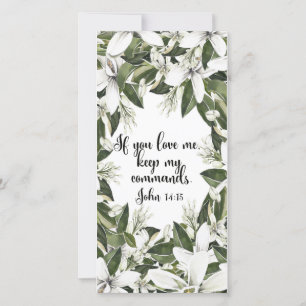 John 14:15, indicador do verso da Bíblia de Waterc