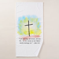 JOHN 14:6 Conjunto de toalhas de banho