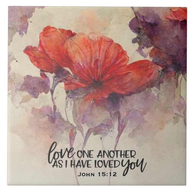 John 15:12 Se Ama Outra Bíblia Verso Christian (Frente)