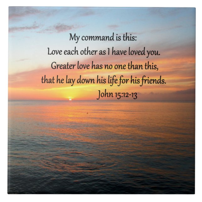 JOHN 15:12 SOL SOBRE O OCEANO (Frente)