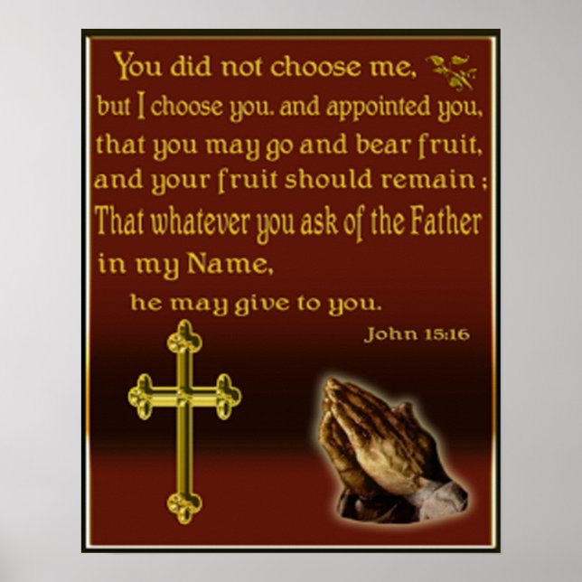 John 15:16 poster (Frente)