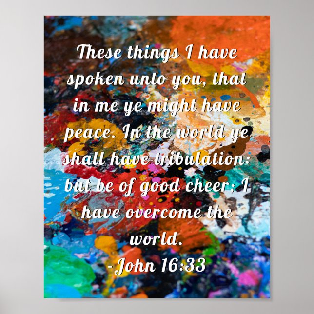 John 16:33 - Poster de pintura por script (Frente)