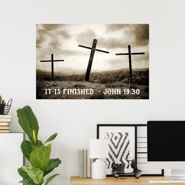 JOHN 19:30 Poster (Escritório em casa)