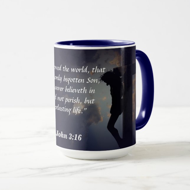 John 3:16 caneca (Frente Esquerda)