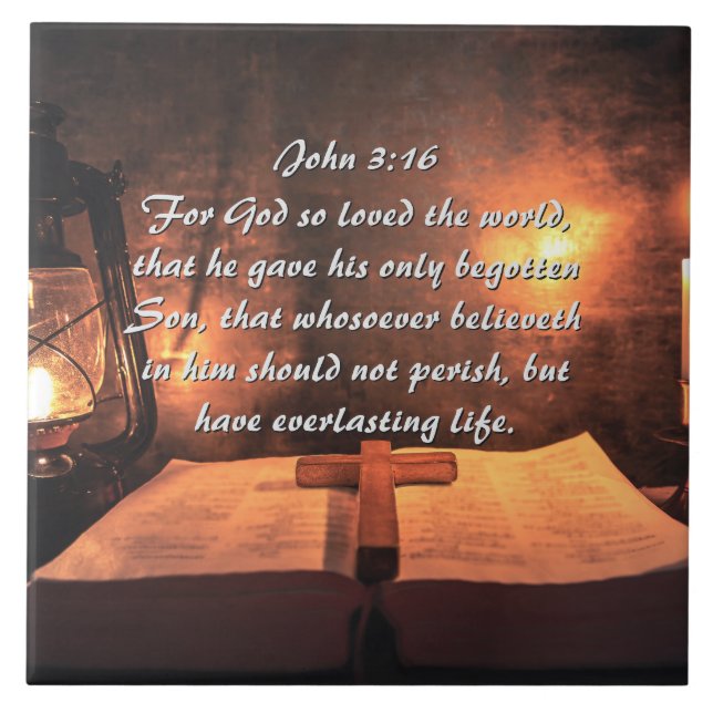 John 3:16 Deus tão amado pelo mundo, lanterna (Frente)