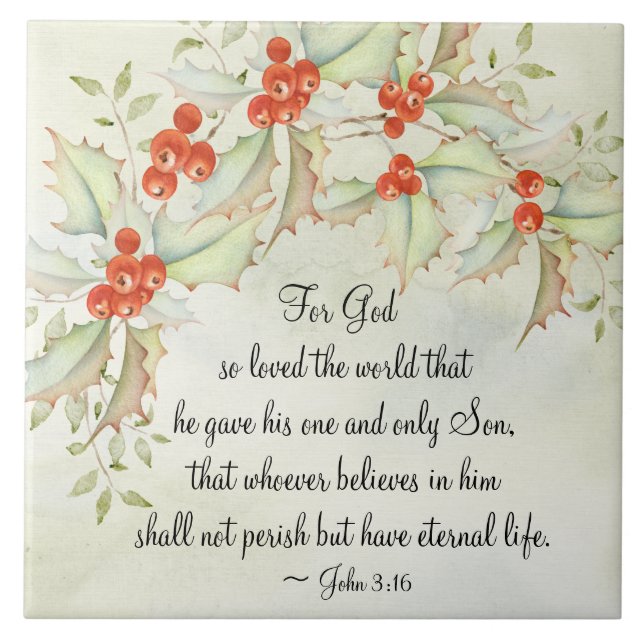 John 3:16 Deus tão amado pelo mundo, Natal (Frente)