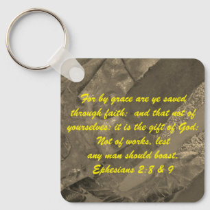 John 3:16 & Ephesianos 2:8 & 9 Chaveiro de verdade