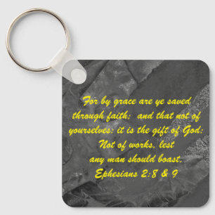 John 3:16 & Ephesianos 2:8 & 9 Chaveiro de verdade