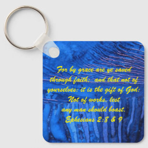 John 3:16 & Ephesianos 2:8 & 9 Chaveiro de verdade