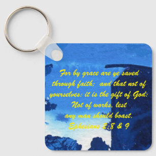 John 3:16 & Ephesianos 2:8 & 9 Chaveiro de verdade