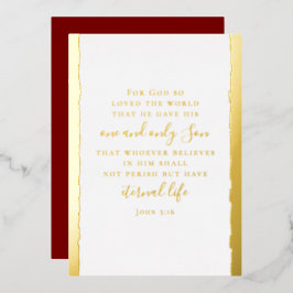 John 3:16 Personalized Elegant Christmas Gold
