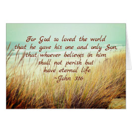 John 3:16 Por Deus tão amado pelo mundo, Cartão de