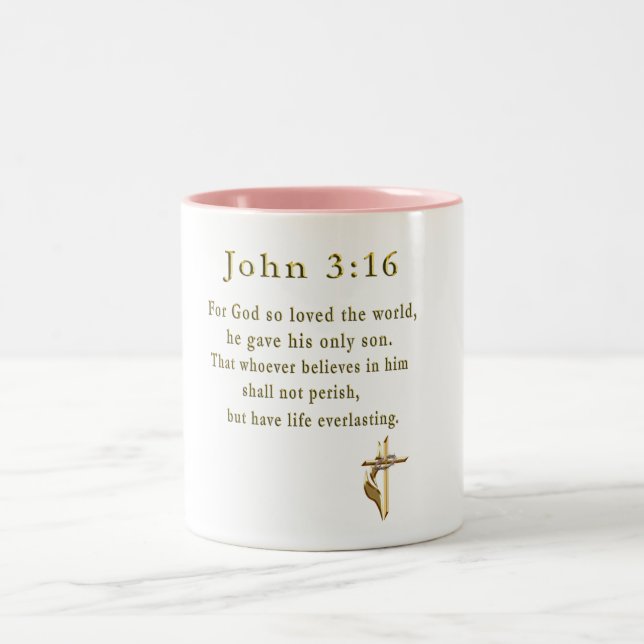 John 3:16 presentes cristãos Uma caneca de café de (Centro)