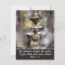 John 4:14 Quem bebe a água que dou ao Cartão